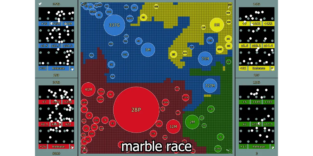 Marble Race and Territory War [MOD: безлимитные монеты и открыты все уровни] Screenshot 1