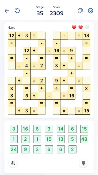 Crossmath - Math Puzzle Games [MOD: безлимитные подсказки и отмена ходов] Screenshot 1