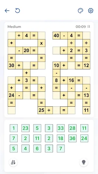 Crossmath - Math Puzzle Games [MOD: безлимитные подсказки и отмена ходов] Screenshot 4