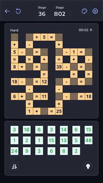 Crossmath - Math Puzzle Games [MOD: безлимитные подсказки и отмена ходов] Screenshot 5