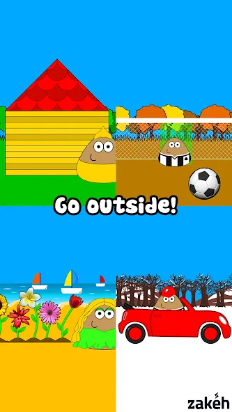 Pou [MOD: безлимитные монеты и еда] Screenshot 4