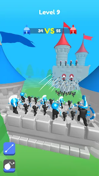 Merge Archers: Bow and Arrow [MOD: безлимитные монеты и усиленный урон] Screenshot 1