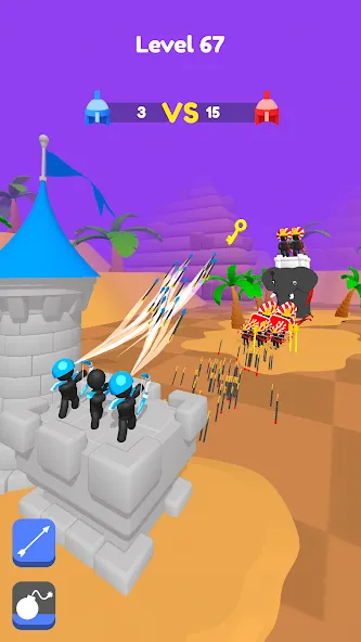 Merge Archers: Bow and Arrow [MOD: безлимитные монеты и усиленный урон] Screenshot 2