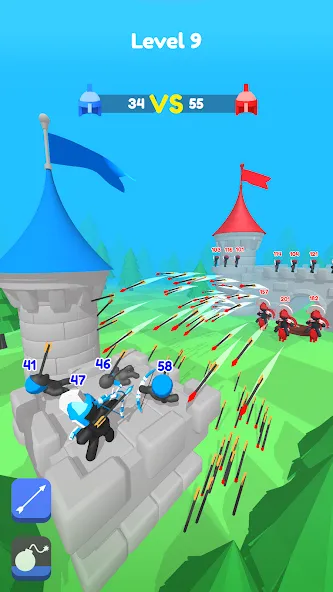 Merge Archers: Bow and Arrow [MOD: безлимитные монеты и усиленный урон] Screenshot 3