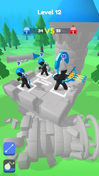 Merge Archers: Bow and Arrow [MOD: безлимитные монеты и усиленный урон] Screenshot 5