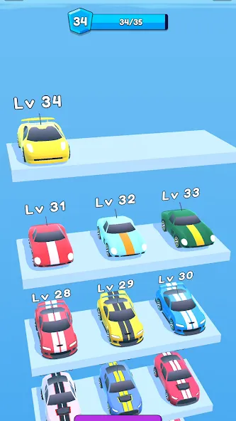 Merge Car Run - Evolution Race [MOD: много денег и все машины] Screenshot 2