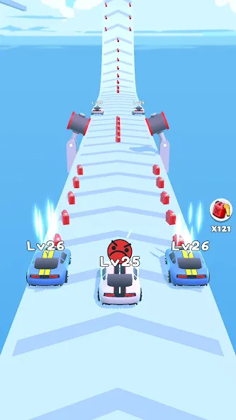 Merge Car Run - Evolution Race [MOD: много денег и все машины] Screenshot 4