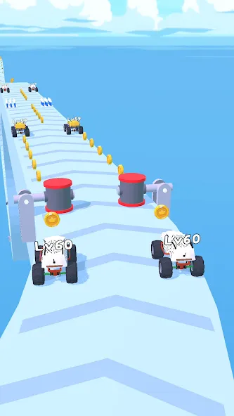 Merge Car Run - Evolution Race [MOD: много денег и все машины] Screenshot 5