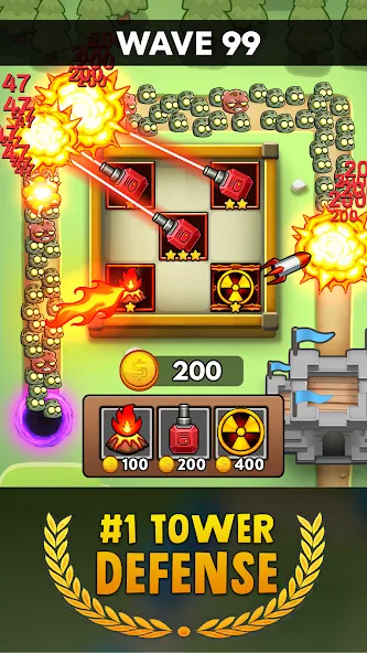 Merge Clash: Tower Defense TD [MOD: безлимитные деньги и улучшения] Screenshot 2