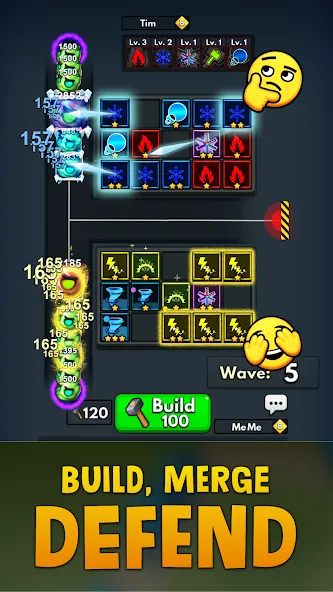 Merge Clash: Tower Defense TD [MOD: безлимитные деньги и улучшения] Screenshot 3