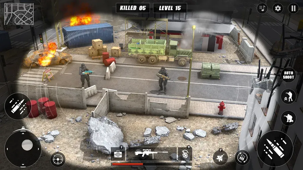 Code of Sniper 3D Gun Shooting [MOD: безлимитные деньги и оружие] Screenshot 1