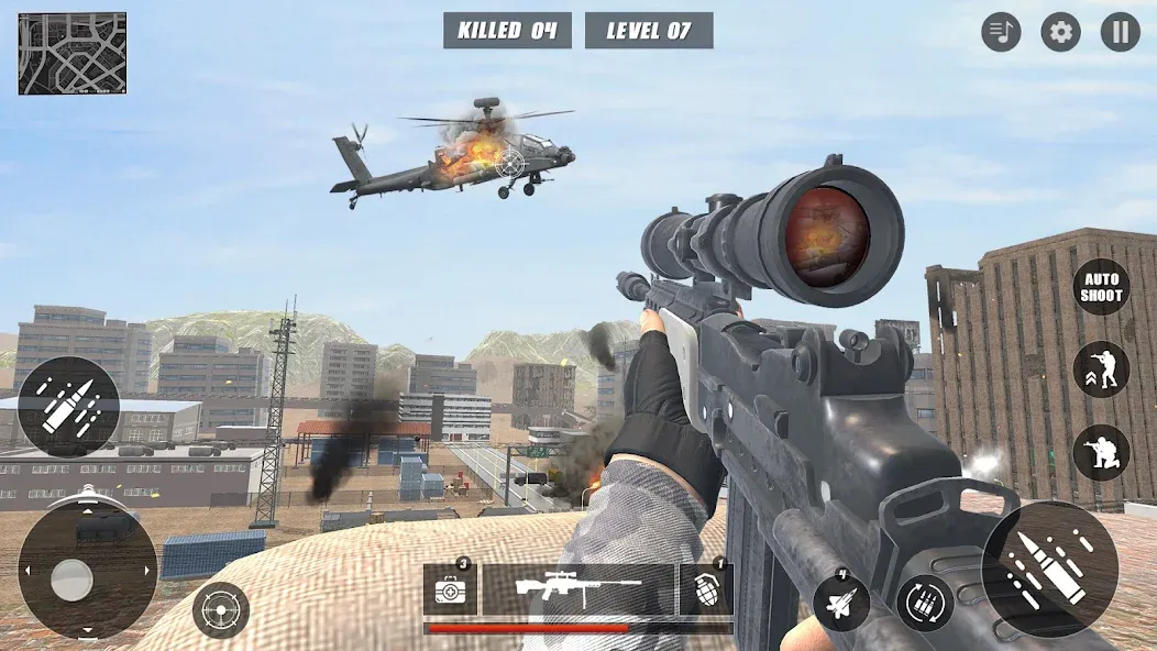Code of Sniper 3D Gun Shooting [MOD: безлимитные деньги и оружие] Screenshot 3