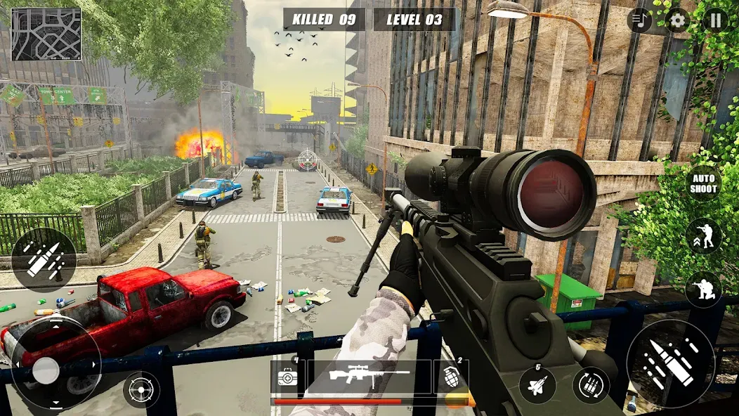 Code of Sniper 3D Gun Shooting [MOD: безлимитные деньги и оружие] Screenshot 4