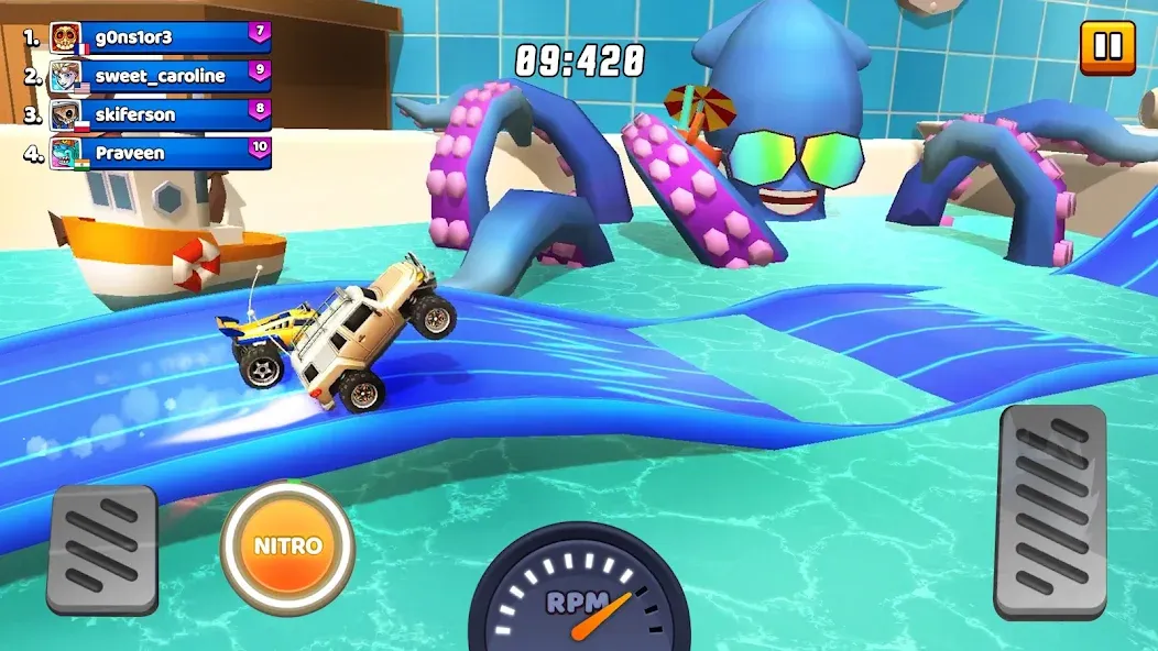Nitro Jump - Car Racing [MOD: безлимитные деньги и топливо] Screenshot 2