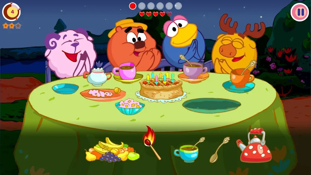 Смешарики. Сладкая жизнь [MOD: безлимитные монеты и все уровни] Screenshot 3