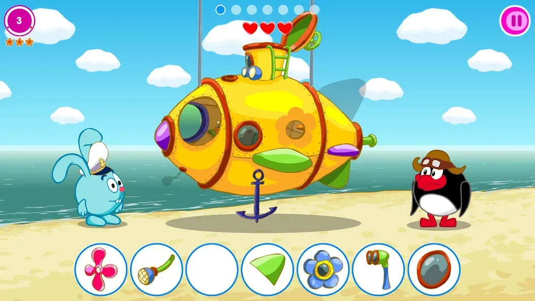 Смешарики. Сокровища [MOD: много монет и открыты уровни] Screenshot 3