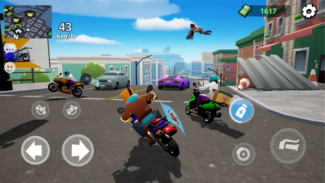Moto City: Mad Bike Delivery [MOD: безлимитные деньги и все байки открыты] Screenshot 2