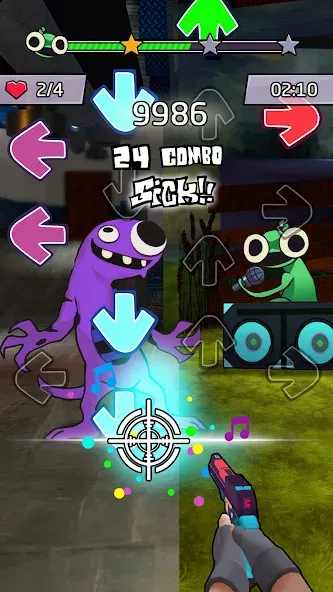 Beat Shooter Night: Rap Battle [MOD: безлимитные деньги и все песни открыты] Screenshot 3