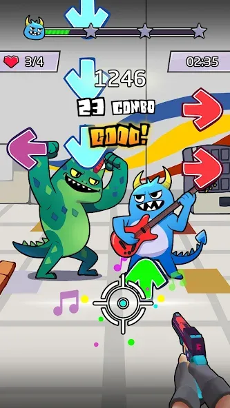 Beat Shooter Night: Rap Battle [MOD: безлимитные деньги и все песни открыты] Screenshot 5