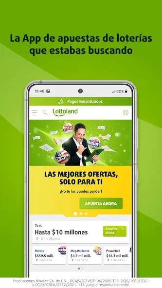 Lottoland: Lotería &amp; Casino [MOD: безлимитные деньги и джекпоты] Screenshot 1