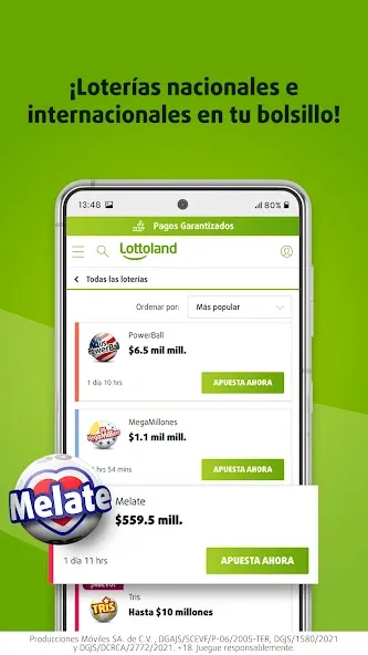 Lottoland: Lotería &amp; Casino [MOD: безлимитные деньги и джекпоты] Screenshot 2
