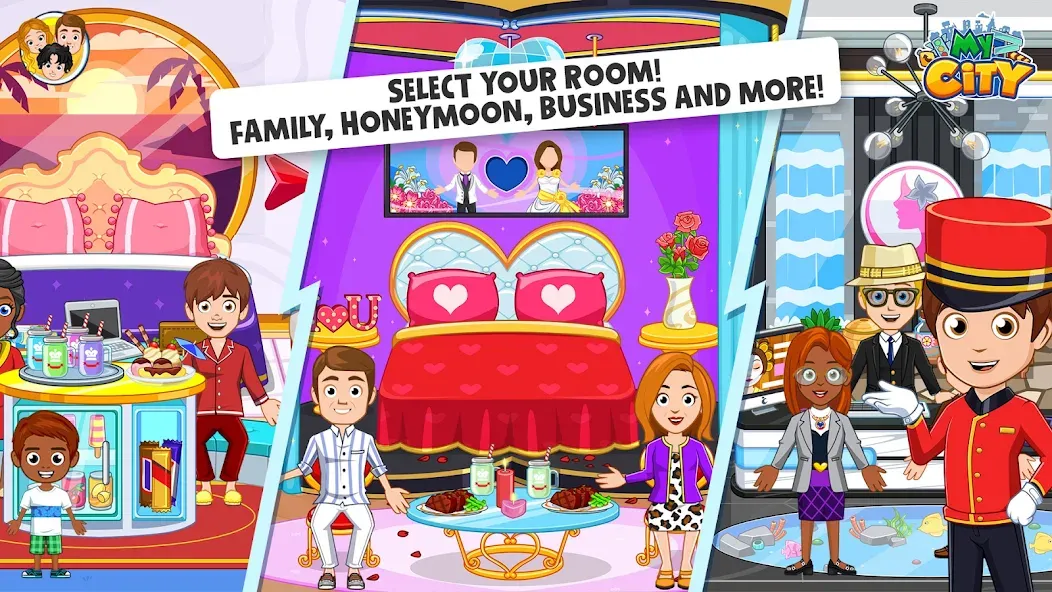 My City : Hotel [MOD: безлимитные деньги и все номера открыты] Screenshot 3