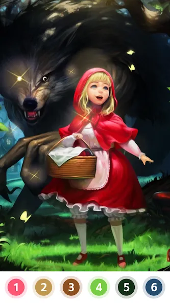 Myth &amp; Fairy Color by Number [MOD: разблокированы все рисунки и цвета] Screenshot 1