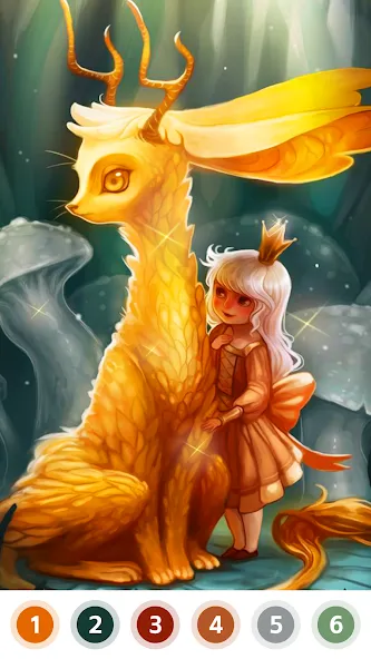 Myth &amp; Fairy Color by Number [MOD: разблокированы все рисунки и цвета] Screenshot 3