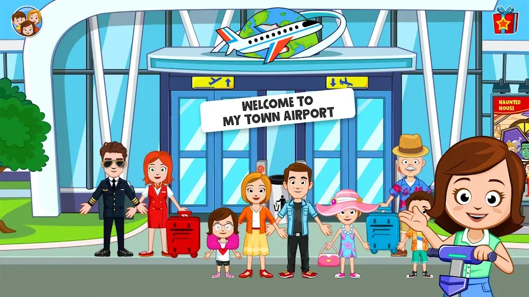 My Town Airport games for kids [MOD: открыты все локации и персонажи] Screenshot 1
