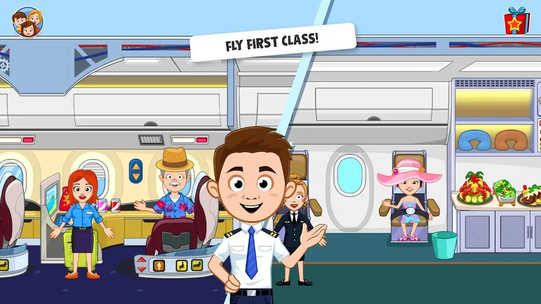 My Town Airport games for kids [MOD: открыты все локации и персонажи] Screenshot 2