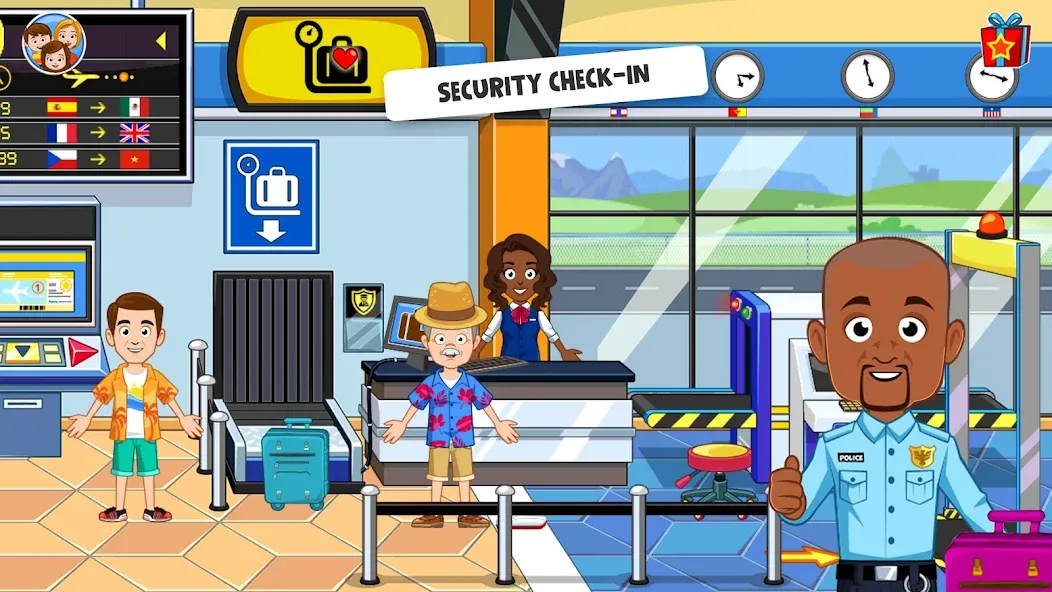 My Town Airport games for kids [MOD: открыты все локации и персонажи] Screenshot 3