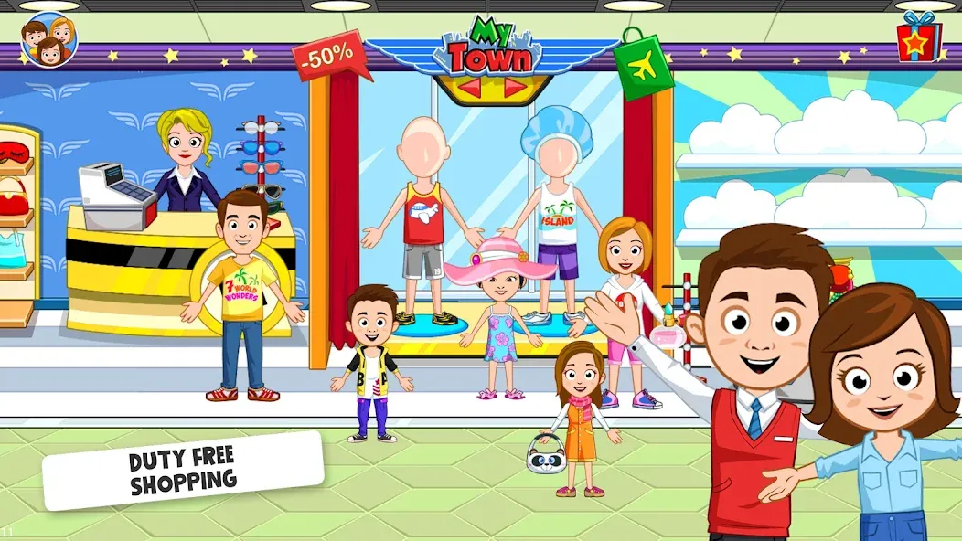 My Town Airport games for kids [MOD: открыты все локации и персонажи] Screenshot 4