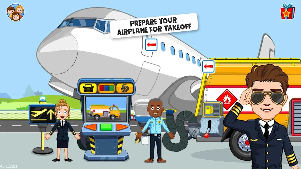 My Town Airport games for kids [MOD: открыты все локации и персонажи] Screenshot 5