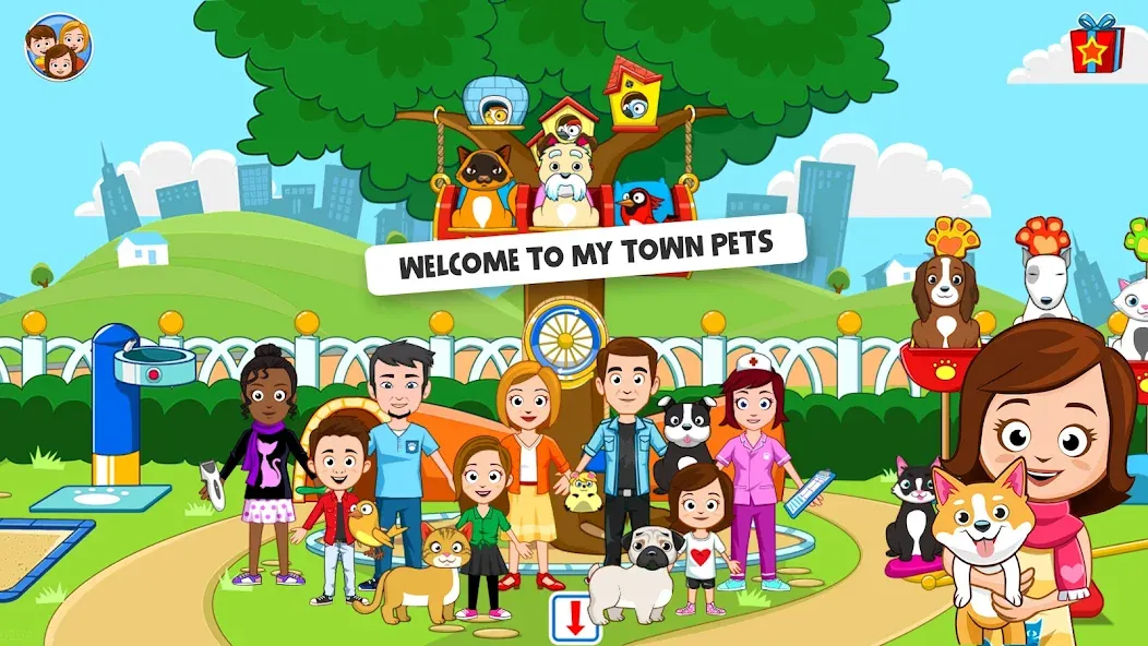 My Town: Pet games &amp; Animals [MOD: безлимитные деньги и все питомцы открыты] Screenshot 1
