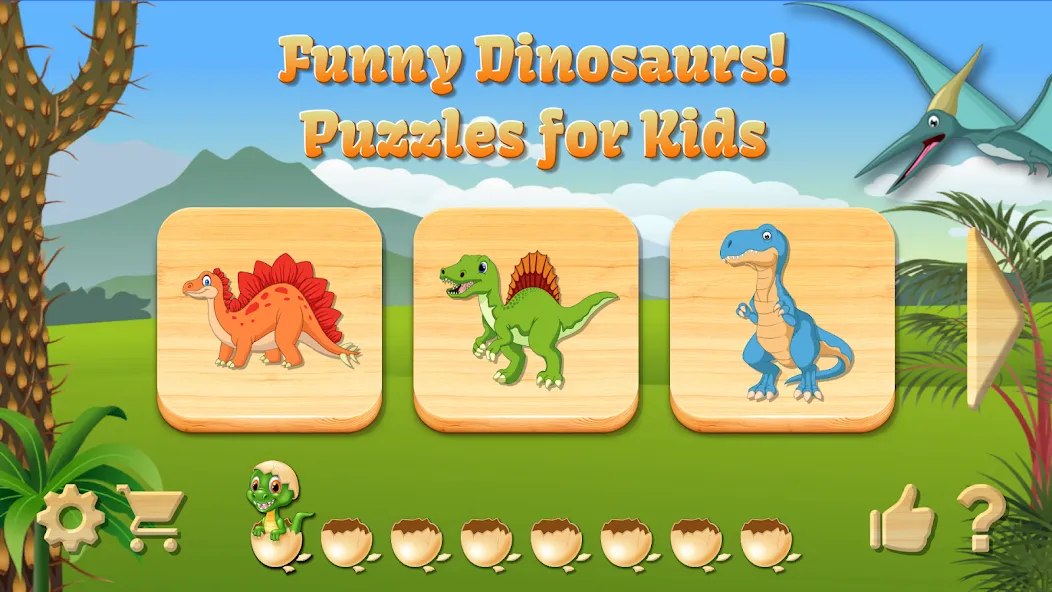 Dino Puzzle [MOD: без рекламы и все пазлы открыты] Screenshot 1