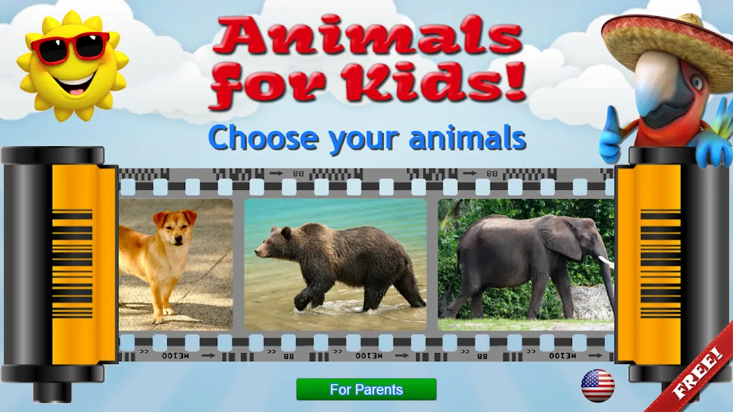 Animals for Kids [MOD: все животные разблокированы и без рекламы] Screenshot 1