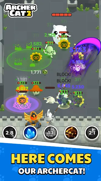 Archer Cat 2 [MOD: безлимитные монеты и жизни] Screenshot 2