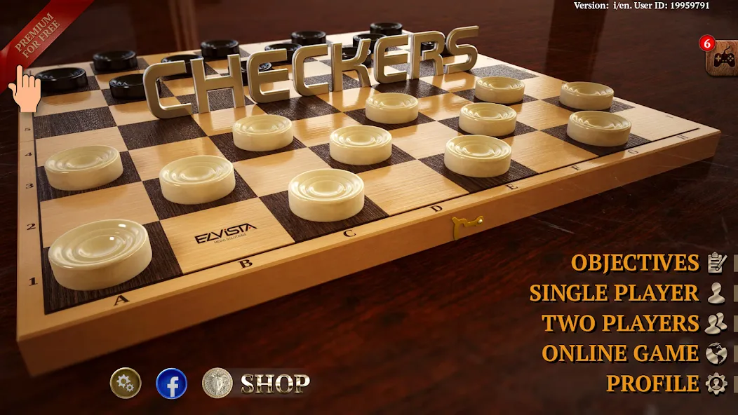 Checkers Online Elite [MOD: без рекламы и открыты все режимы] Screenshot 1