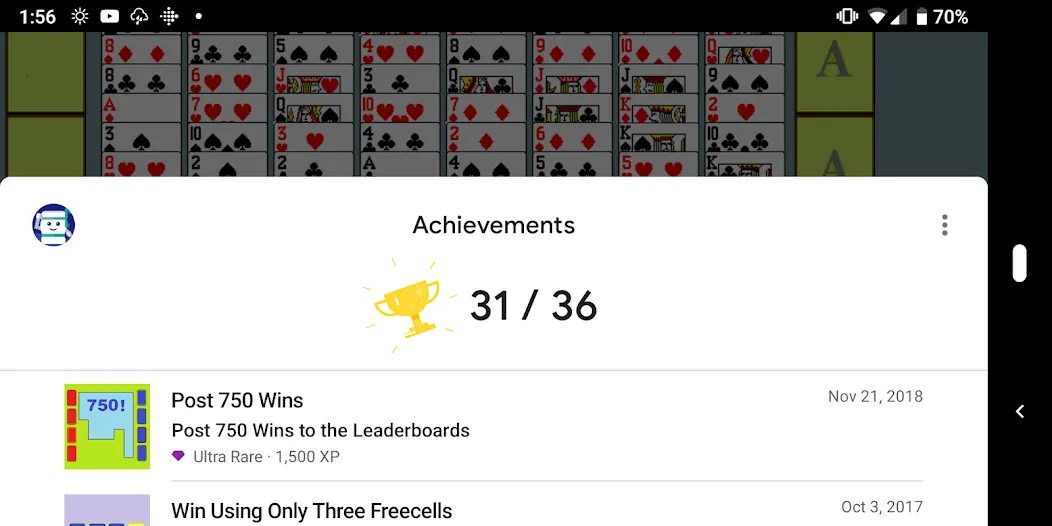 FreeCell with Leaderboards [MOD: открыты все уровни и функции] Screenshot 4