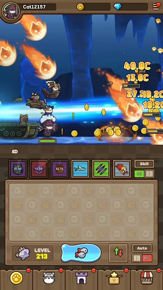 Cat Hero : Idle RPG [MOD: безлимитные деньги и алмазы] Screenshot 4