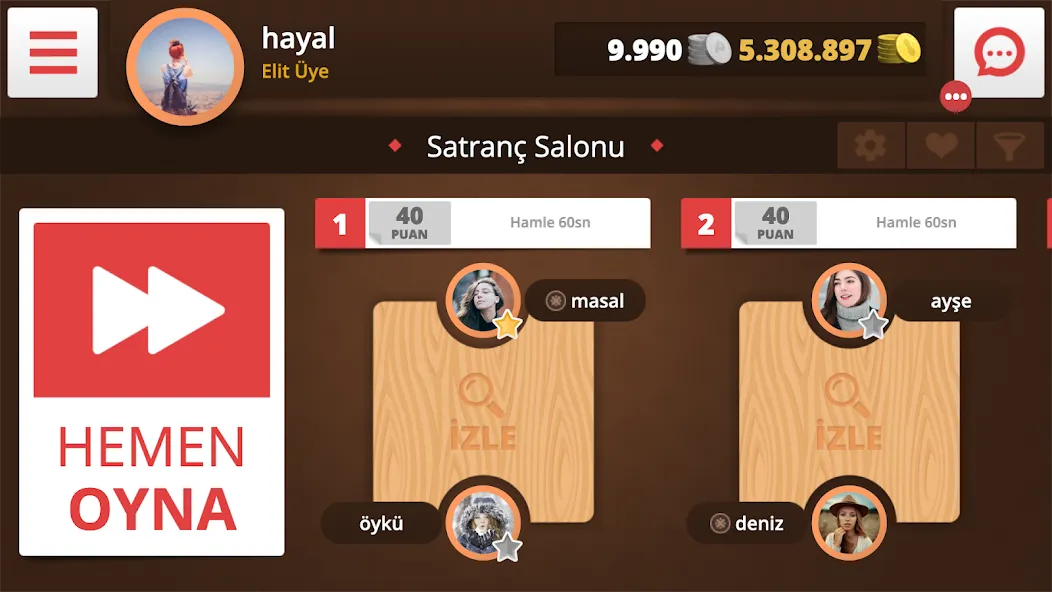 Satranç Online [MOD: онлайн-шахматы без рекламы] Screenshot 4