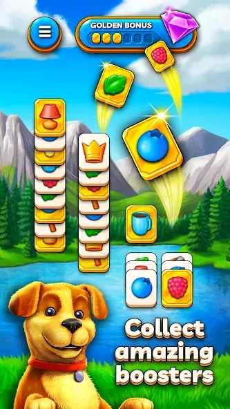 Joey's Farm - Tile Match [MOD: безлимитные подсказки и жизни] Screenshot 2