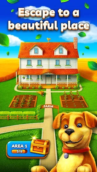 Joey's Farm - Tile Match [MOD: безлимитные подсказки и жизни] Screenshot 3