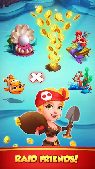 Coin Rush - Pirate GO! [MOD: безлимитные монеты и бонусы] Screenshot 3