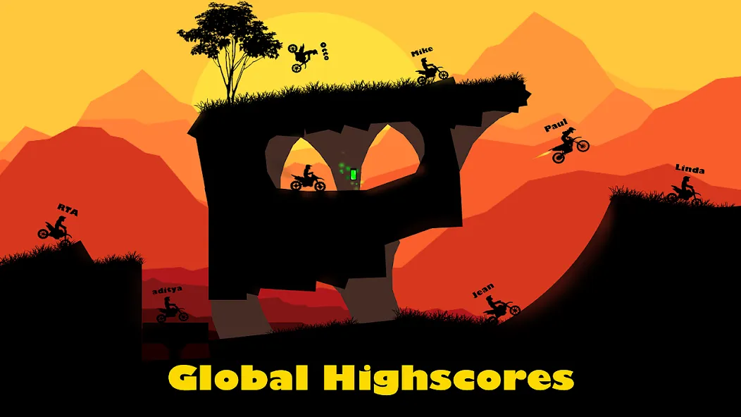 Sunset Bike Racer - Motocross [MOD: безлимитные деньги и все мотоциклы] Screenshot 2