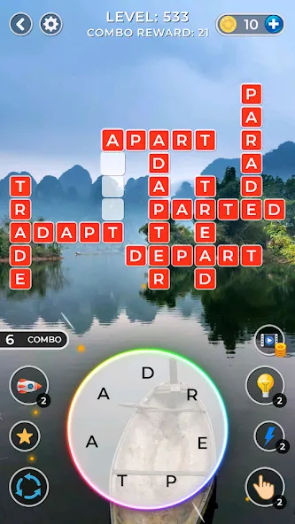 WOW4:Word Connect Offline Word [MOD: без рекламы и подсказки доступны] Screenshot 4