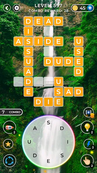 WOW4:Word Connect Offline Word [MOD: без рекламы и подсказки доступны] Screenshot 5