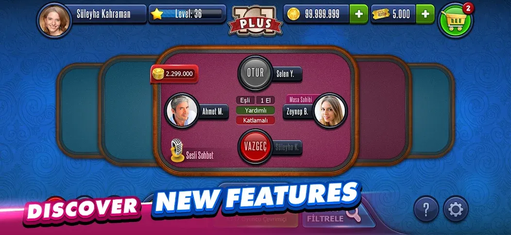 101 Okey Plus Rummy Board Game [MOD: безлимитные монеты и разблокированы функции] Screenshot 3
