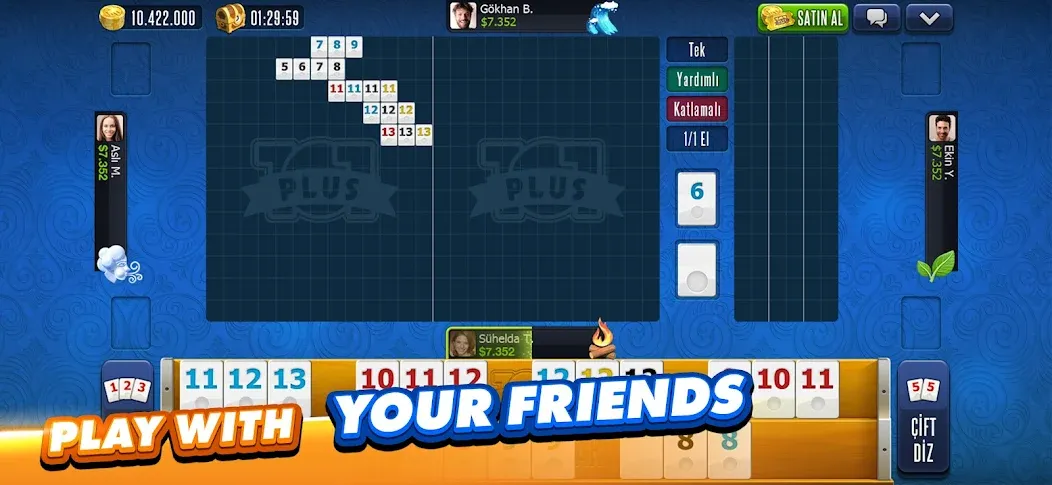 101 Okey Plus Rummy Board Game [MOD: безлимитные монеты и разблокированы функции] Screenshot 4