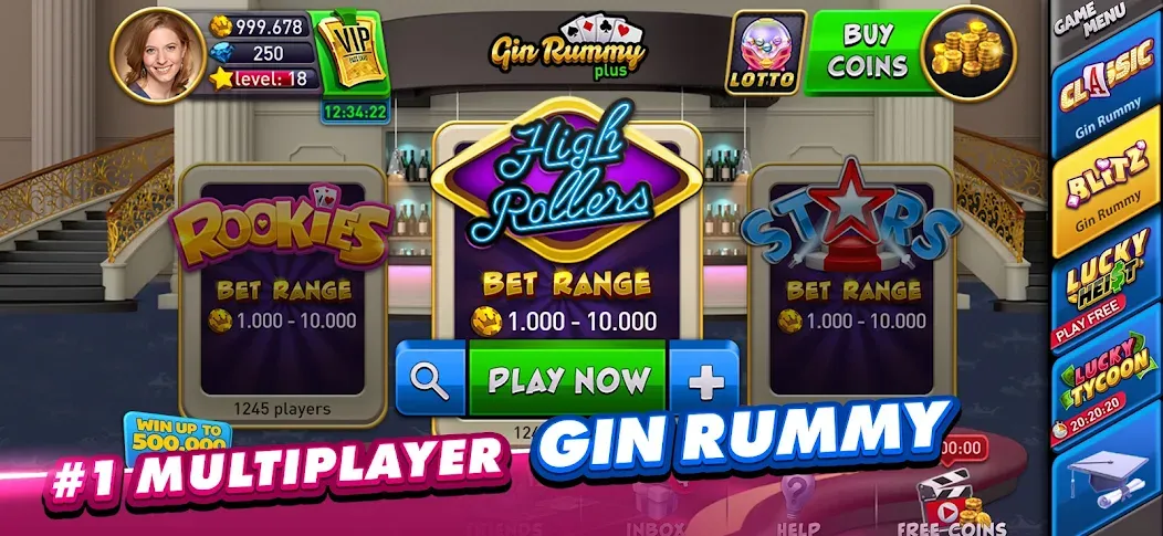 Gin Rummy Plus: Fun Card Game [MOD: безлимитные фишки и бонусы] Screenshot 2